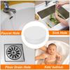 Uxcell Flush Type Round Silicone Waterproof Hole Plugs for Kitchen 36mm Pack of 5 Snap-in Use, Diameter, White,