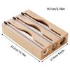 Kitchen Plastic Wrap Cutter Box with Kitchen Paper Holder 3-in-1 Shelf Foil Parchment Bamboo Storage Box
