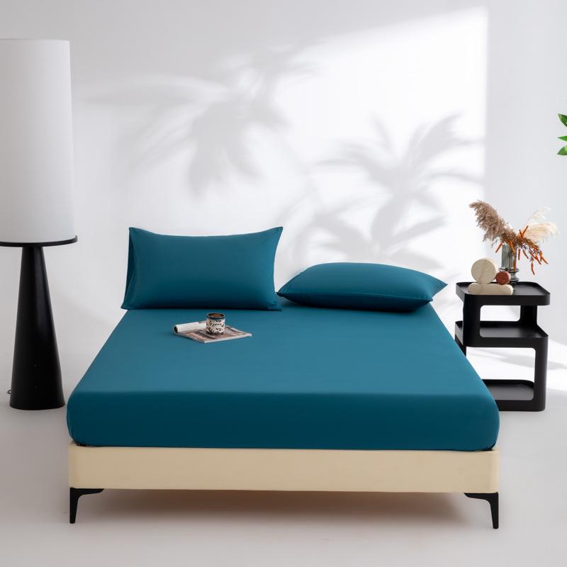 80s-Inspired Brushed Cotton Fitted Sheet & Solid Duvet Cover - Single, Autumn/Winter