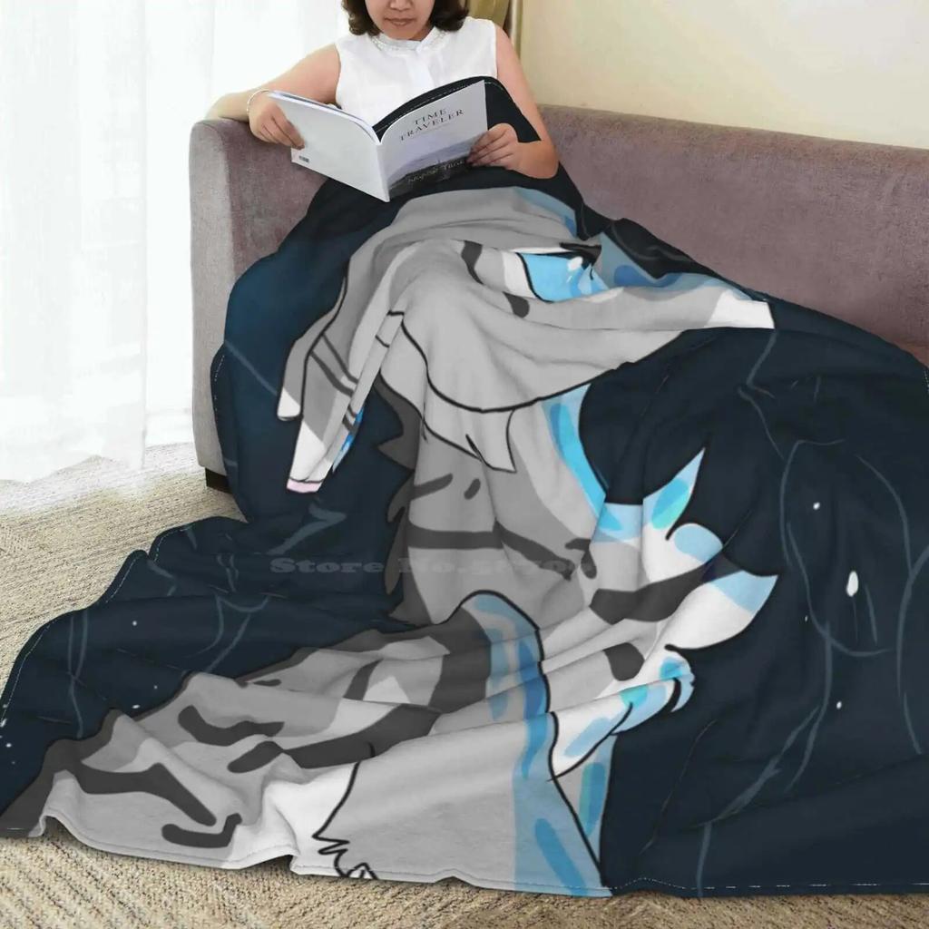 Jayfeather Soft Warm Throw Blanket Warrior Cats Moonpool Spirits Blind Jayfeather