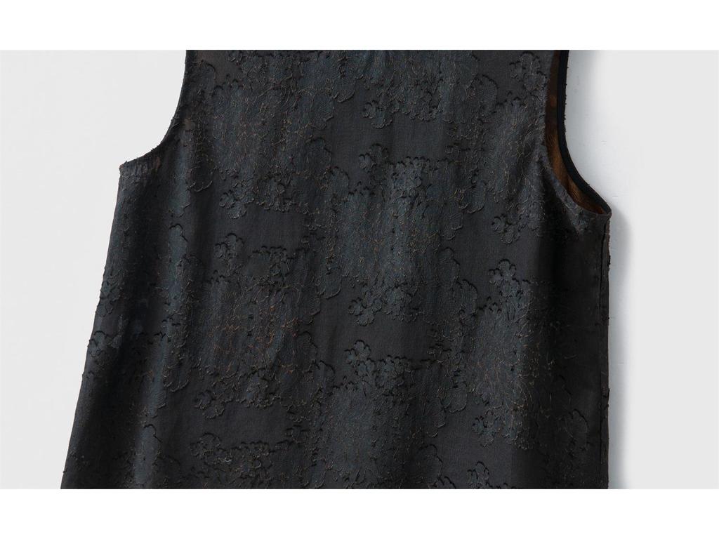 Women's Chinese Style Silk Vest - 100% Mulberry Silk, Sleeveless, Round Neck, Slightly Sheer