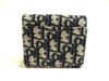 Authentic Christian Dior Navy Blue Canvas Leather Lady Dior Trifold Wallet #a977  Seller Refurbished