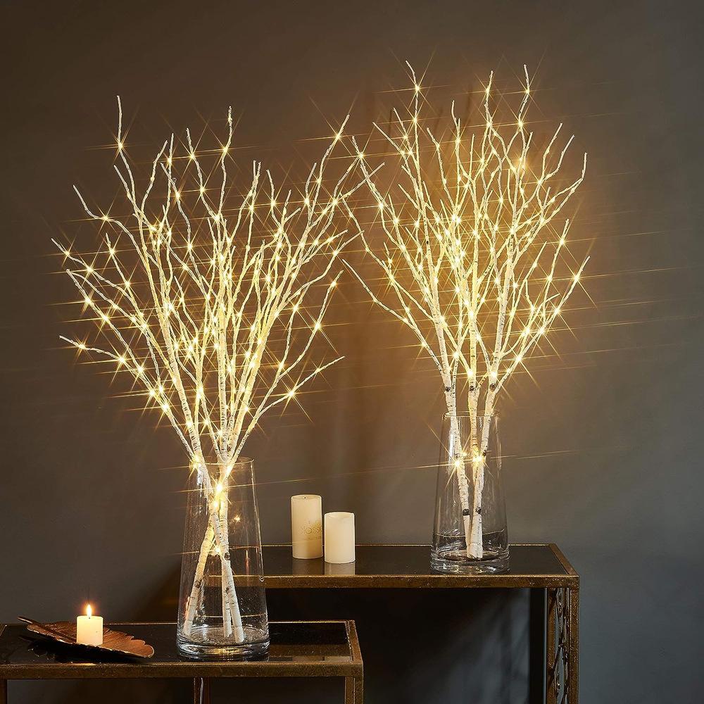 2pcs Simulation LED Tree Lights Home Decoration Creative Lighting Tree Wedding Party Ambience Lighting Tree