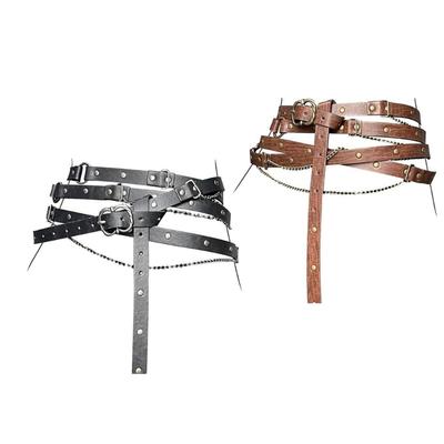 Vintage Verstellbarer Damen Slim Gürtel Klassisches und Mehrschichtiges Design PU Taillengürtel Für Modisches Outfit Kleiderdekorationen