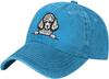 Poodle Peeking Dog Print Washed Cotton Baseball Cap Casual Adjustable Adult Hat