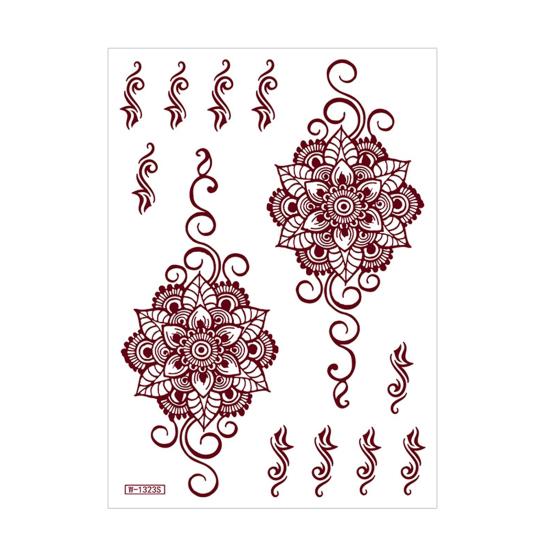 Yousheng Temporary Tattoo Sticker, Flower Lace Lotus Pattern Fake Tattoos for Women Men, Waterproof DIY Face Arm Leg Body Art Decoration