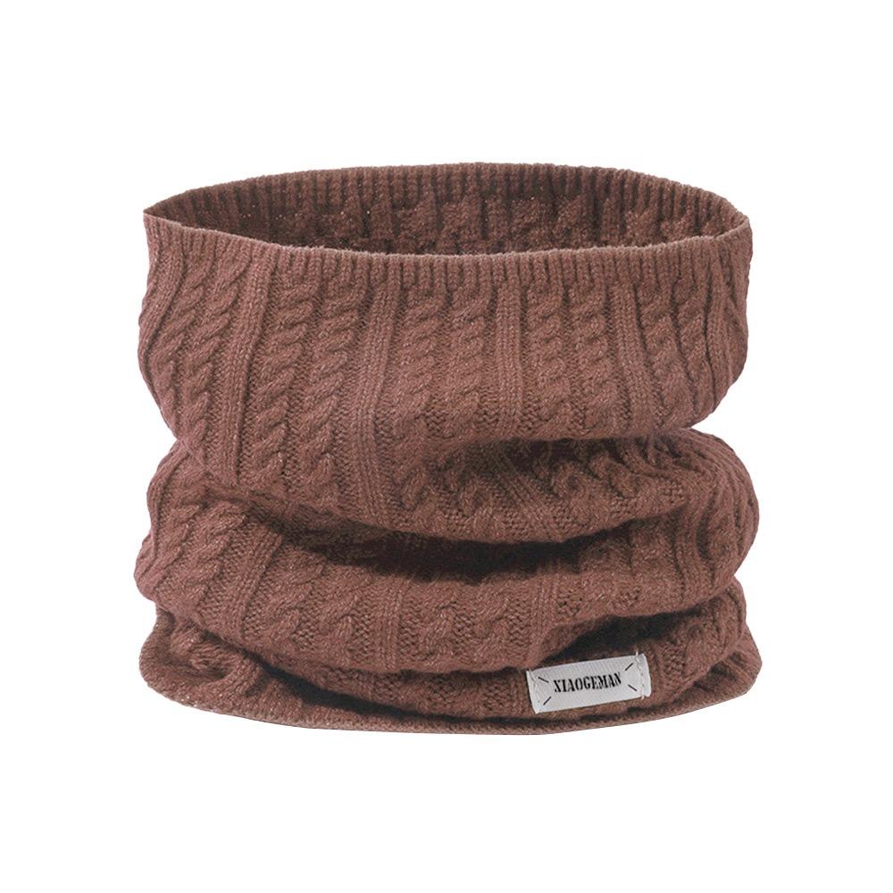 

Versatile Solid Color Winter Scarf Warm Windproof Neck Warmer Multiple Wearing Method Thickened Knitted Face Mask Winter Outdoor кофейный