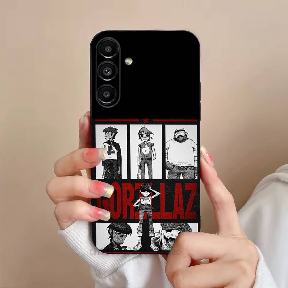 

G-Gorillaz Rock Band Cartoon Phone Case For Samsung S25,24,21,22,23,S30,Ultra,S20,Plus,Fe,Lite,Note,S10,S9,Black Soft Shell SamsungS20lite