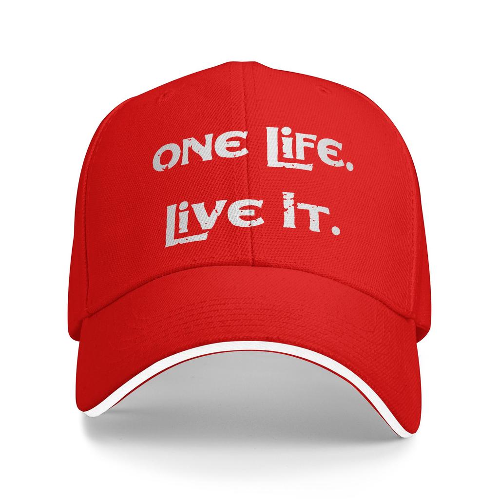 Custom Fashion One Life Live It Baseball Cap for Women Unisex Adjustable  Dad Hat PerforUnisexce Snapback Caps
