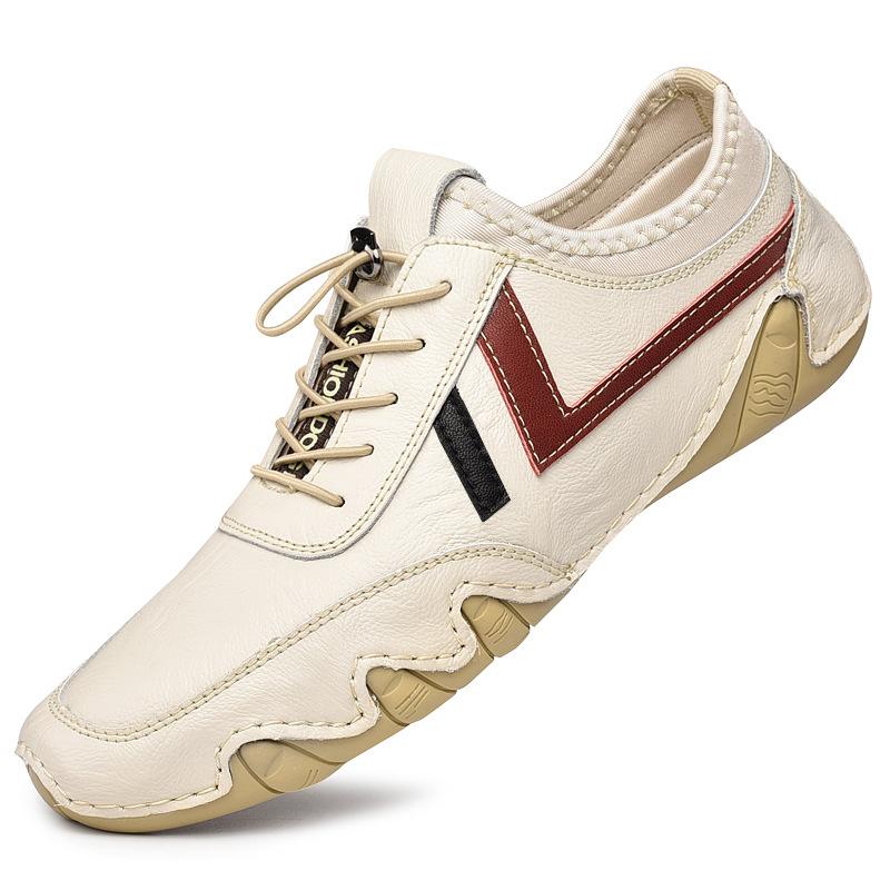 Duży Rozmiar Skóra Naturalna Męskie Modne Męskie Casualowe Skórzane Buty Męskie Wsuwane Miękka Skóra Buty Do Jazdy Męskie