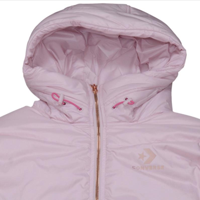 (WMNS) Converse Hooded Long Puffer Coat Asia Sizing 'Pale Pink' Women's 10019328-A02
