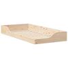 Bed Frame In Brown 80 X 200 Cm Solid Pine Wood
