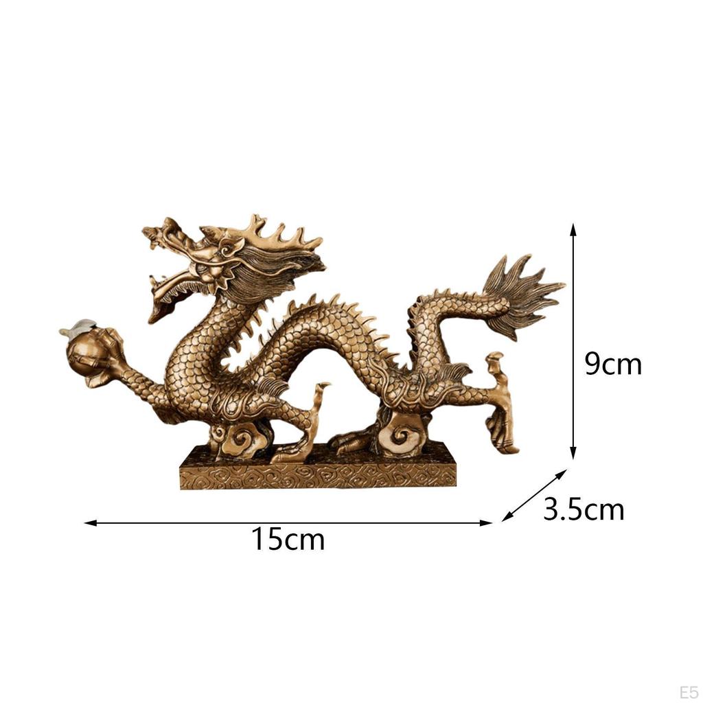 Chinesische Fengshui-Statue aus Kunstharz, Drachenskulptur, Schätze für Frühlingsfeste