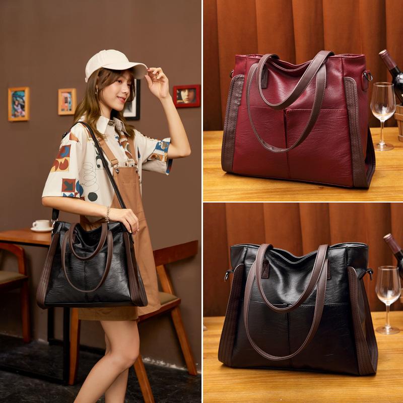 Trendy Spring and Summer Bag for Women Sheepskin Soft Leather Fashion Handbag Crossbody Mommy Bag