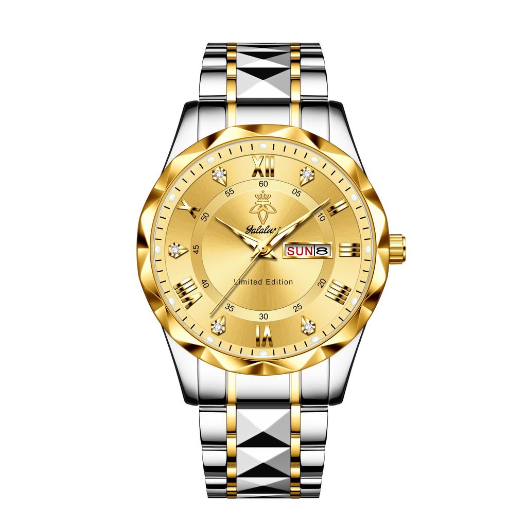 YaLaLuSi Men's Fashion Water-Resistant Business Luxury Steel Bracelet Watch – A Perfect Gift reloj hombre reloj mujer boys