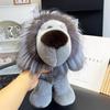 Genuine Rex Rabbit Fur Lion Plush Doll - Cute Children's Toy and Hanging Ornament 
