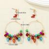 Set of cute cartoon stud earrings for christmas day earrings personalized design santa snowman
