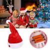 Świąteczna czapka Mikołaja Śpiewająca Tańcząca Ruchoma Elektryczna Patchworkowa Czapka Zabawna Zabawka Impreza Zimowa Ciepła Muzyczna Taneczna Czapka Boże Narodzenie Prezenty