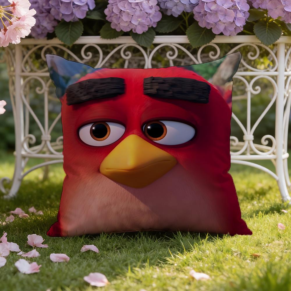 Anime A-Angry B-BirdsS Cushion Cover Home & Car Dual-Scene Pillow Cover: Reversible for Premium Comfort