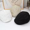 Niche design retro destruction forward hat women's new national style fashion duck tongue thin breathable face small beret