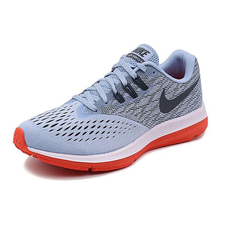 Nike Zoom Winflo 4 Lightweight Shock Absorbing Non-Slip Durable Low-Top Running Shoes Women sneaker Blue 898485-440