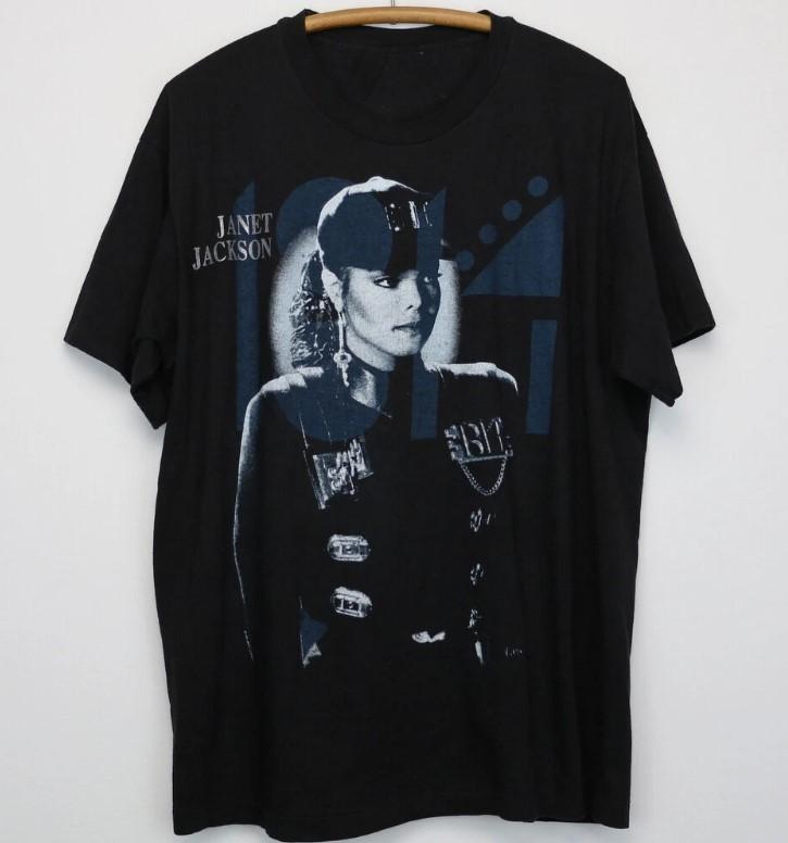 1990 Джанет Джексон Тур Rhythm Nation Футболка Унисекс Черная Футболка Унисекс Футболка L