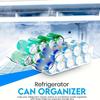 1Pcs  Clear Plastic Refrigerator Organizer with Soda Can Dispenser and Beverage Holder Hand Wash,Fits Refrigerator,Freezer,Pantry,Kitchen,Countertops