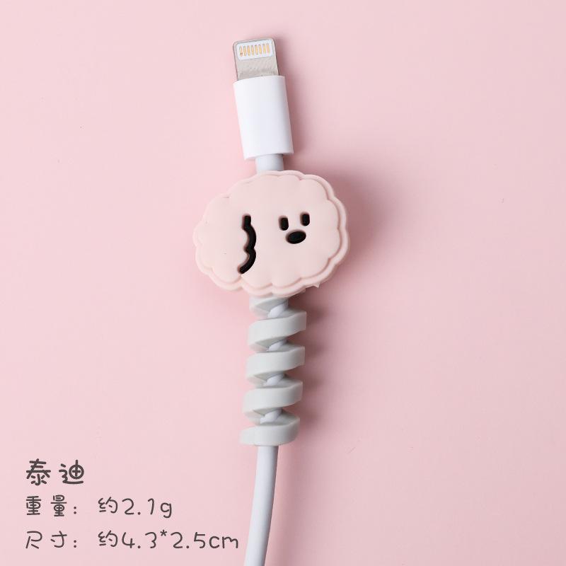 1Pcs Bear Cable for USB Protectors Organizer Cartoon Animal Charging Data Cord AVE