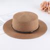 Women's Retro British Style Sun Hat with Rhinestone Letter & Leather Belt