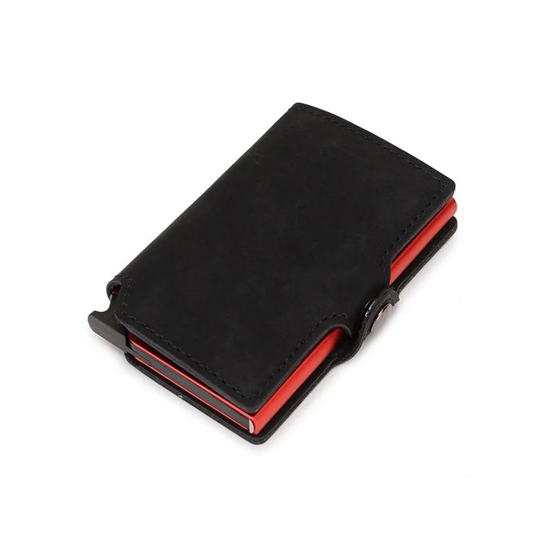 Schlanker Visitenkartenhalter Herren Geldbörse Metall Rfid Smart Wallet Dreifach Pop-Up Hülle Bank Kredit Visitenkartenhalter Visitekaarthouder