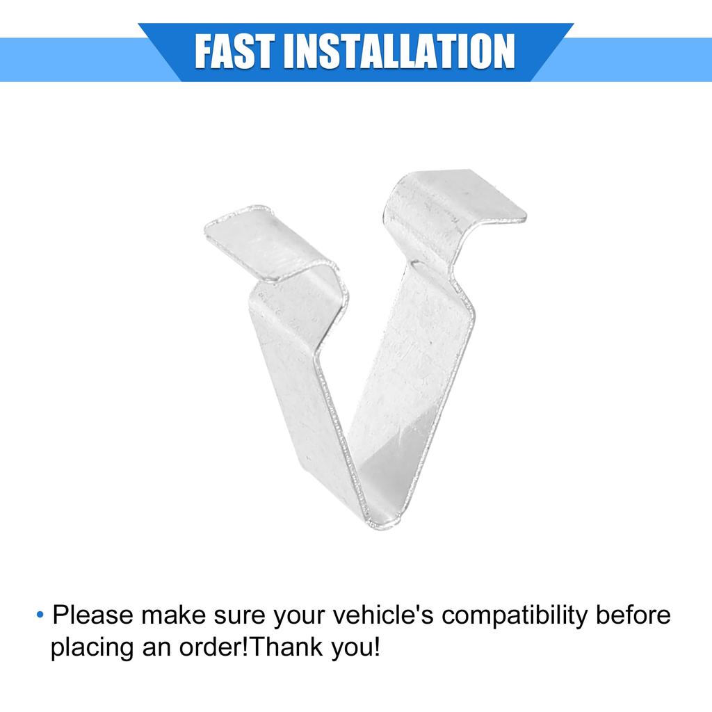 VekAuto Trunk Tail Panel Windshield Pillar Trim Clip Fender Fastener Rivet Retainer Fits VW Golf 2015-2021 Silver Tone Metal 10pcs