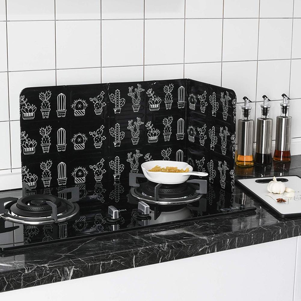 Foldable Kitchen Gas Stove Baffle Plate Kitchen Frying Pan Oil Splash Protection Screen Oil Splash Proof Kichen Accessories