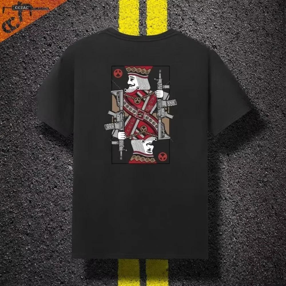 

2025 Summer Fashion New Tactical King T-shirt Men s Combat Short Sleeves Moisture Wicking Military Training Top Large Size soft 4XL