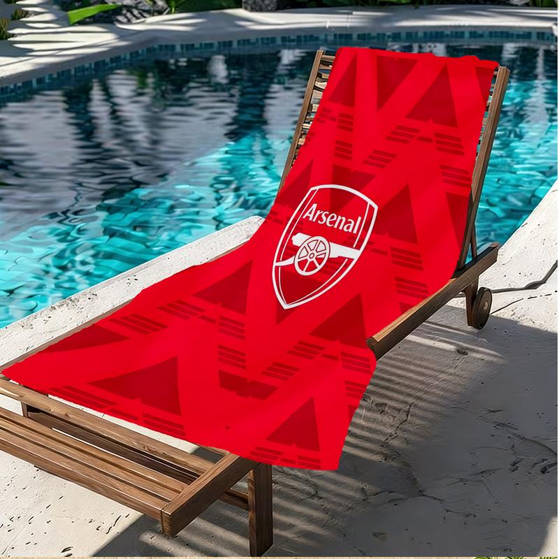 Football Team Print Beach Towel, Versatile Lightweight Absorbent Beach Towel for Pool Surf Yoga Bathroom, Perfect Birthday Holiday Gift