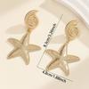 Holiday Style Starfish Earrings Conch Geometric Versatile Exaggerated Earrings for Women