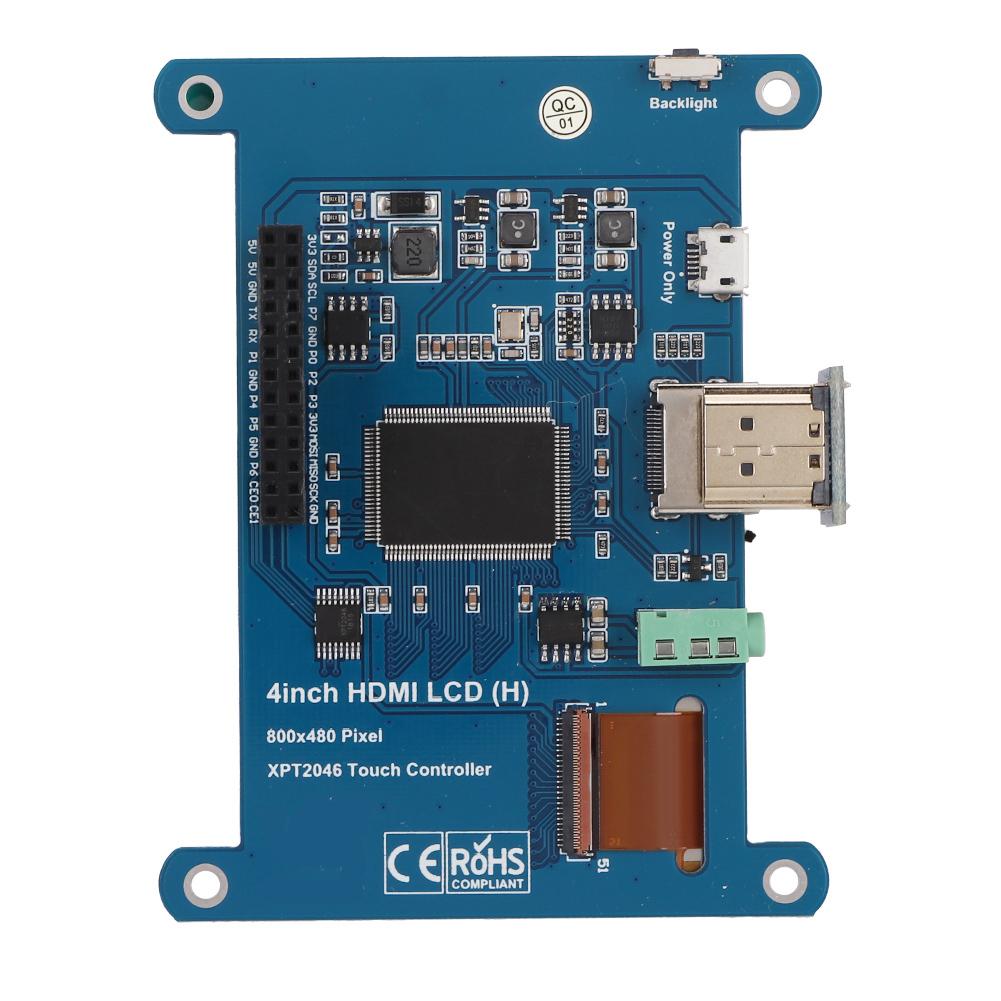 

4-дюймовий 800x480 IPS HDMI LCD сенсорний екран підходить для Raspberry Pi 3B+Zero W