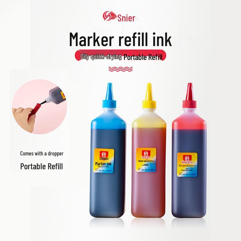 Snell Multi-Color 200ML Oil-Based Marker Ink Refill Yellow Green 200ml