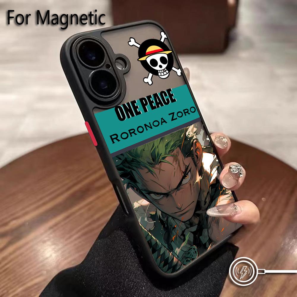 Anime Ones Pieces Luffys Zoros Phone Case For Samsung Galaxy S25 S24 S23 S22 S21 S20 FE Plus Ultra 5G Matte Magnetic