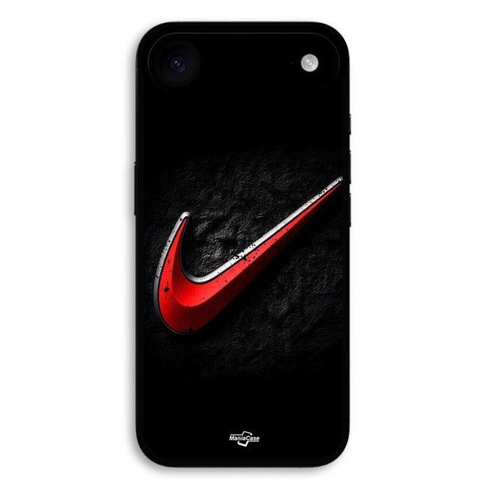Hülle Für iPhone 17 Air Nike Logo rot schwarzer Hintergrund schwarz