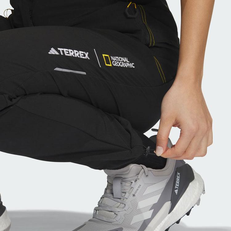 Adidas X National Geographic Co-Branded Wind.Rdy Reflective Letter Print Outdoor Sports Pants Women Bottoms Black IS9529