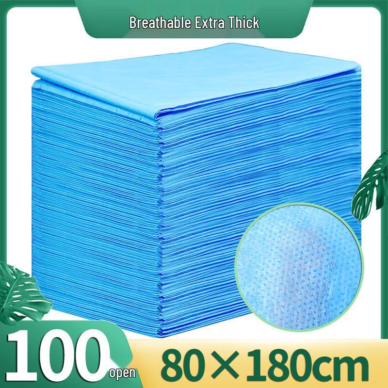 80x180cm Waterproof Disposable Massage Bed Sheet - Breathable Non-woven Fabric for Beauty Salons.