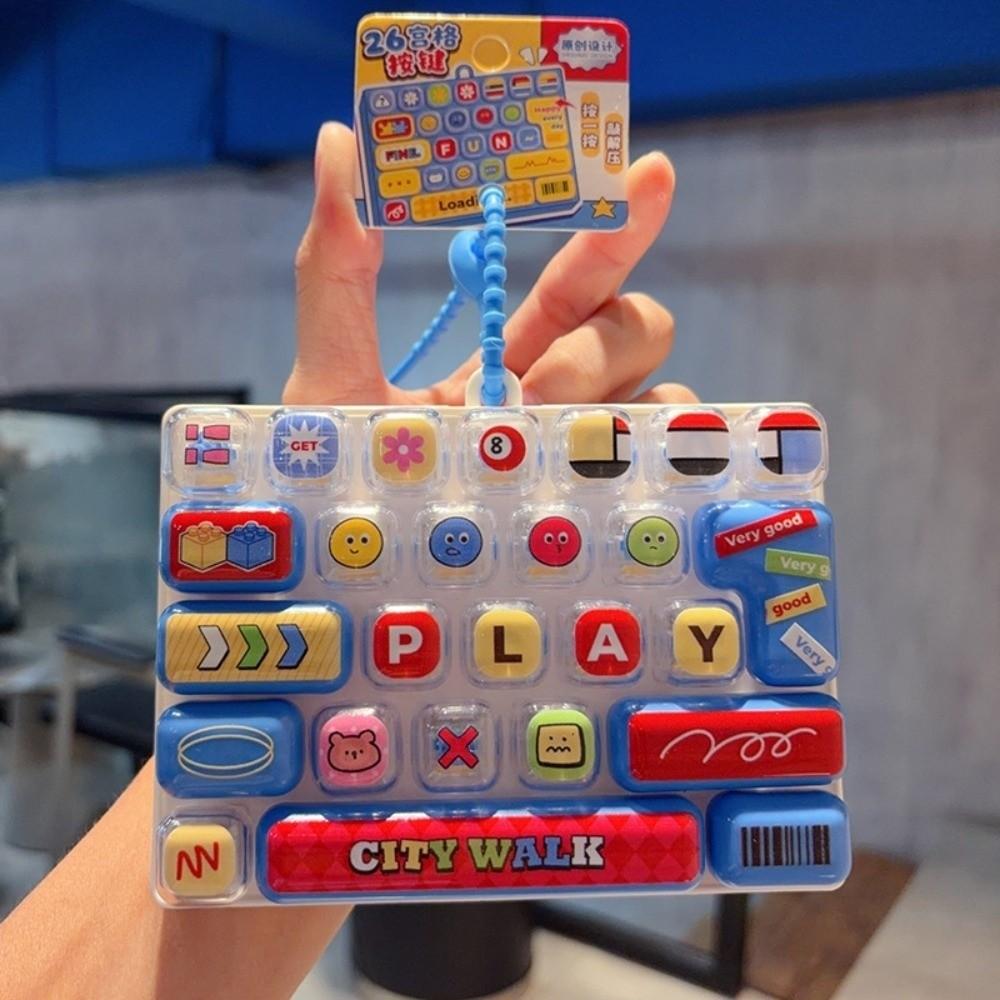 Desktop Decoration Fingertip Button Keyring Cartoon Fidget Bag Pendant Travel