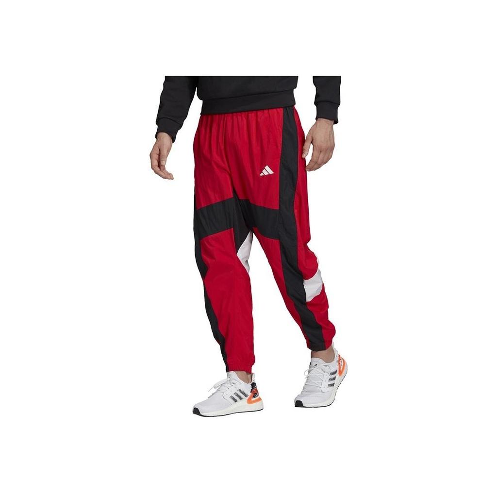 adidas M O Form Hose Gespleißt Verjüngter Bund Bequem Gestrickt Sportliche Jogginghose Herren Rot Schwarz FI4685