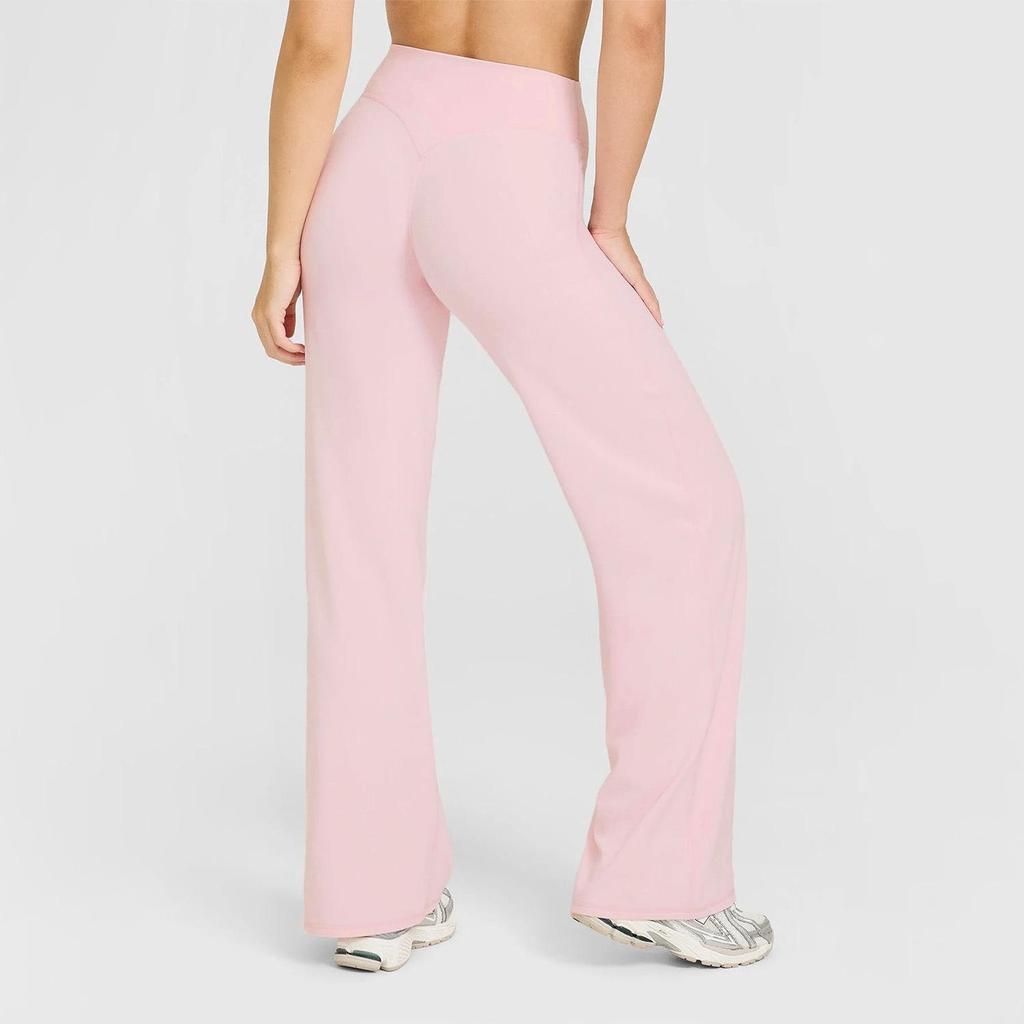DFYNE Women's Seamless High-Waist Straight Leg Yoga Pants - Nude Feel, Butt-Lifting, Slimming, Loose Fit, Sports & Outdoor.