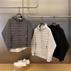Jakke Herre Høst Vinter Koreansk Stil Fløyel Varm Bomullsjakke Enkel Casual Cardigan Spleiset Genser Hettejakke Parjakke