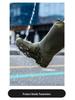 Unisex Mid-Calf Waterproof Drawstring Rain Boots - Lightweight Non-Slip Rubber Shoes
