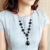 N1723 Retro Turquoise Drop Pendant Necklace for Women