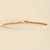 Stylish Adjustable PU Leather Waist Belt for Women Lightweight Thin Design Waistband for Casual Office Travel Outfit
