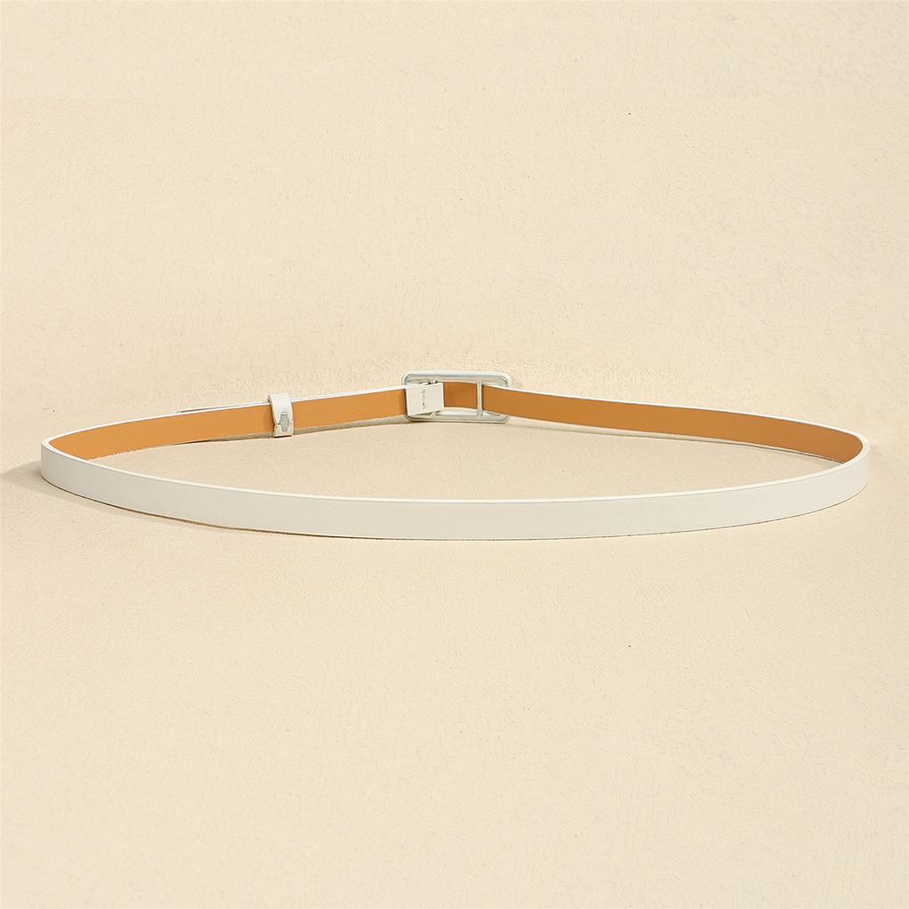 Stylish Adjustable PU Leather Waist Belt for Women Lightweight Thin Design Waistband for Casual Office Travel Outfit
