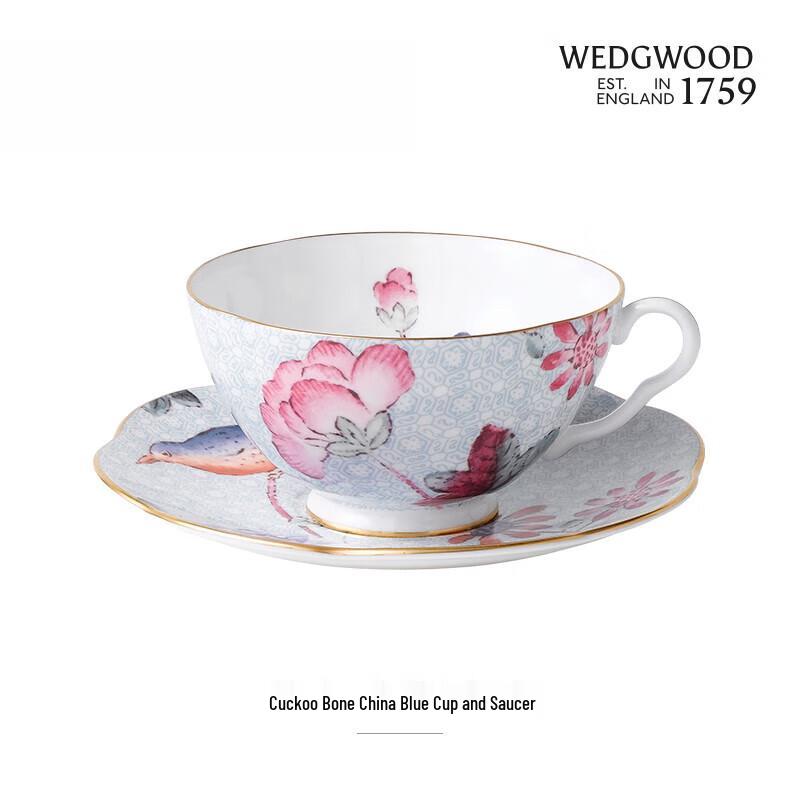 Wedgwood Azalea Blue Bone China Cup and Saucer Set